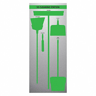 463V87 VISUAL WORKPLACE INC. 6030210000000 Dry Shadow Board 72 Hx30 W