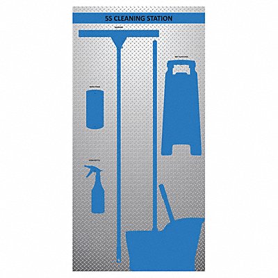 463V98 VISUAL WORKPLACE INC. 6030210000000 Wet Shadow Board 72 Hx36 W