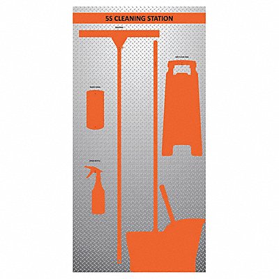463W02 VISUAL WORKPLACE INC. 6030210000000 Wet Shadow Board 72 Hx36 W