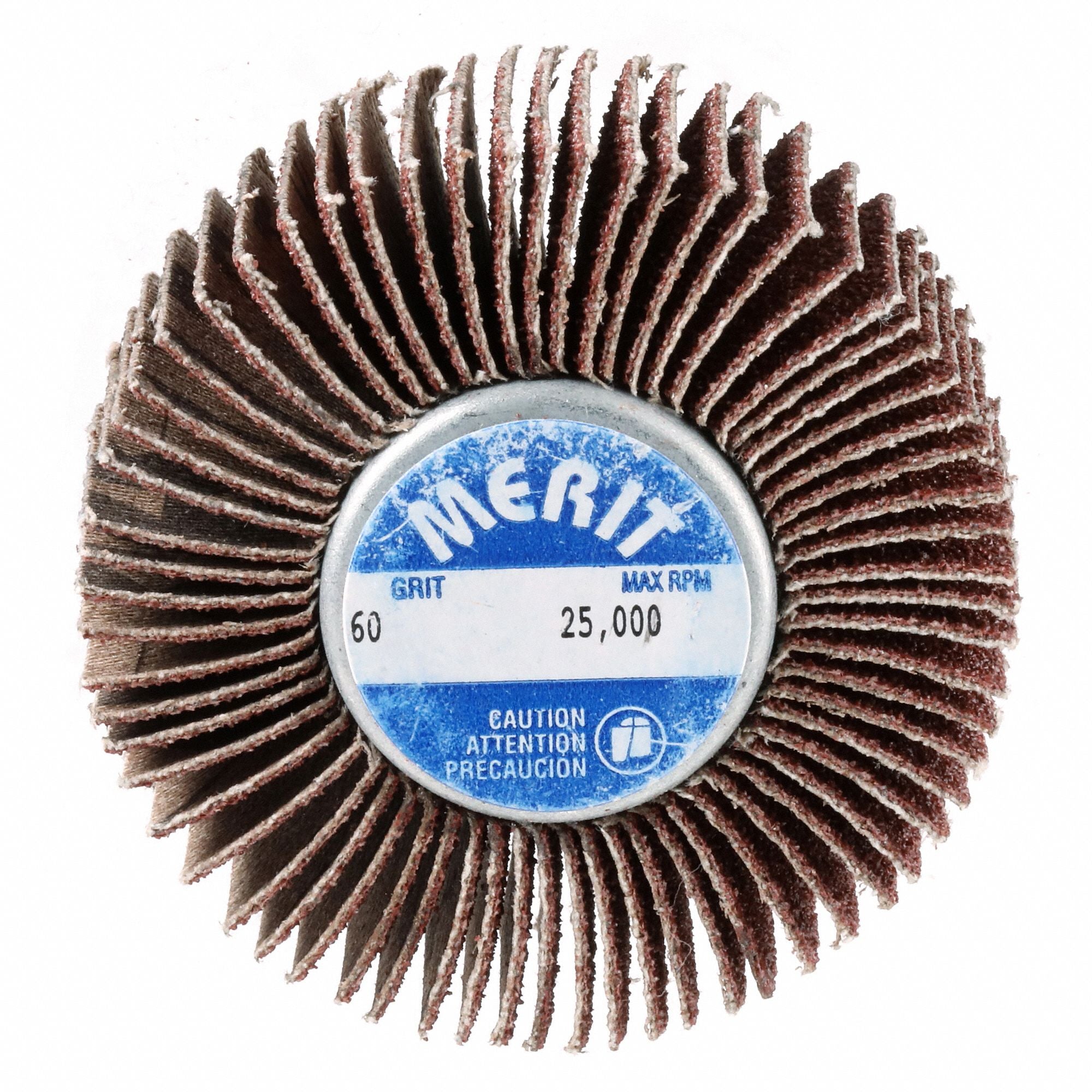 MERIT 8834130724 Flap Wheel 2 in Dia 1 in W P60 Grit