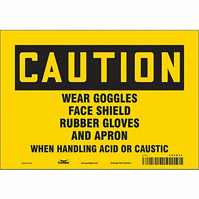 CONDOR 464X31 Safety Sign 7 in x 10 in Vinyl