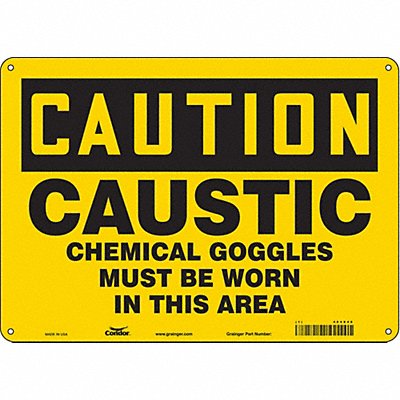CONDOR 464X40 Safety Sign 10 inx14 in Aluminum