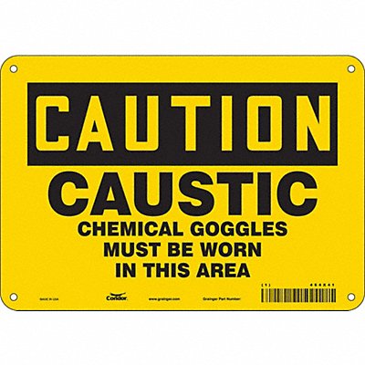 CONDOR 464X41 Safety Sign 7 in x 10 in Polyethylene