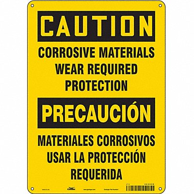 CONDOR 464X58 Safety Sign 14 in x 10 in Aluminum