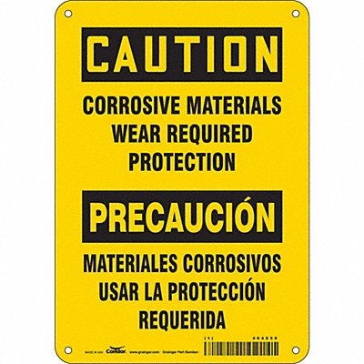 CONDOR 464X59 Safety Sign 10 in x 7 in Polyethylene