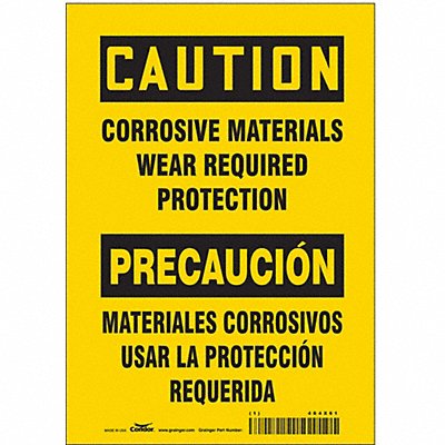 CONDOR 464X61 Safety Sign 10 inx7 in Vinyl