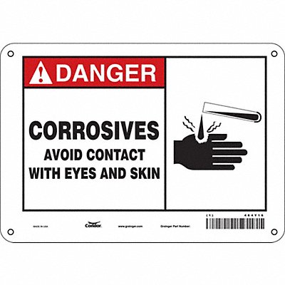 CONDOR 464Y16 Safety Sign 7 in x 10 in Aluminum