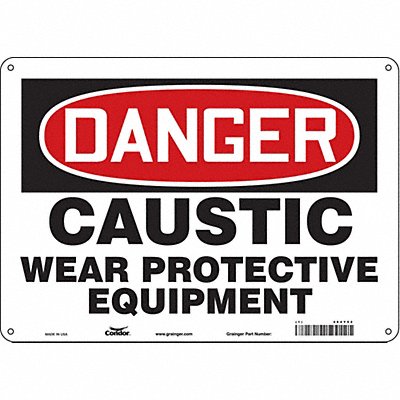 CONDOR 464Y52 Safety Sign 10 in x 14 in Aluminum