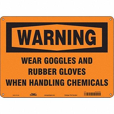 CONDOR 464Z98 Safety Sign 10 in x 14 in Aluminum
