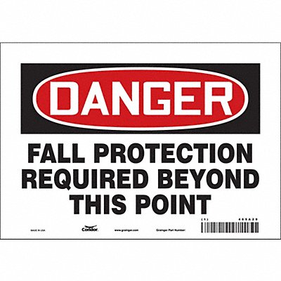 CONDOR 465A29 J7712 Safety Sign 7 inx10 in Vinyl