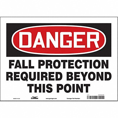 CONDOR 465A30 J7712 Safety Sign 10 inx14 in Vinyl