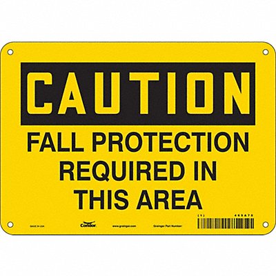 CONDOR 465A75 Safety Sign 7 in x 10 in Aluminum