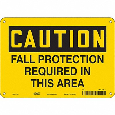 CONDOR 465A77 Safety Sign 7 in x 10 in Polyethylene