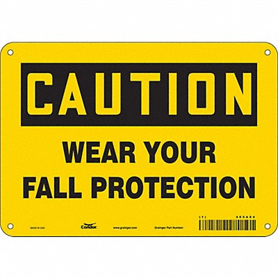 CONDOR 465A84 Safety Sign 7 in x 10 in Polyethylene