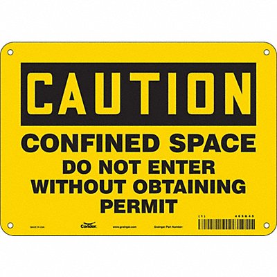 CONDOR 465G45 Safety Sign 7 inx10 in Polyethylene