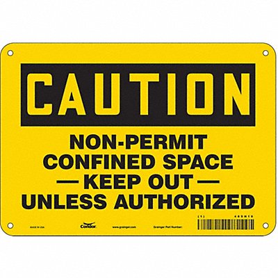 CONDOR 465H10 J8712 Safety Sign 7 inx10 in Polyethylene