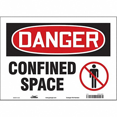 CONDOR 465J20 Safety Sign 10 inx14 in Vinyl