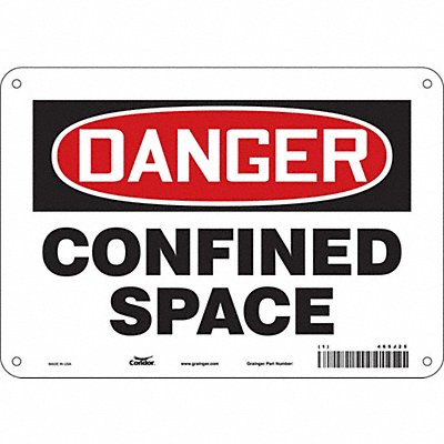 CONDOR 465J25 Safety Sign 7 inx10 in Polyethylene