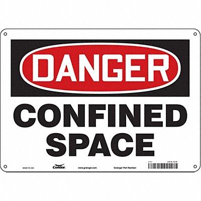 CONDOR 465J26 J6914 Safety Sign 10 inx14 in Polyethylene