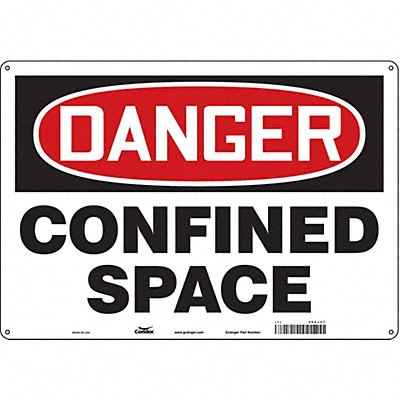 CONDOR 465J27 Safety Sign 14 inx20 in Polyethylene
