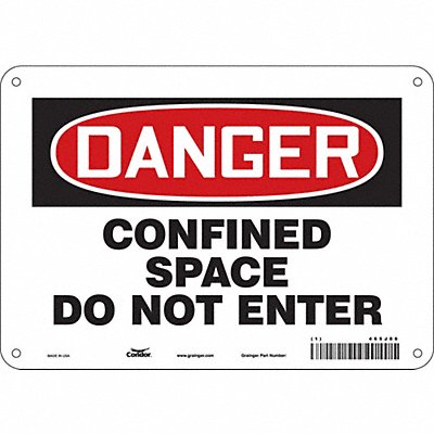 CONDOR 465J86 Safety Sign 7 inx10 in Polyethylene
