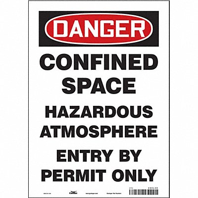 CONDOR 465L39 Safety Sign 14 inx10 in Vinyl