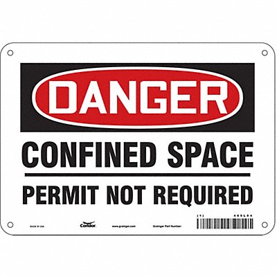 CONDOR 465L94 Safety Sign 7 inx10 in Polyethylene