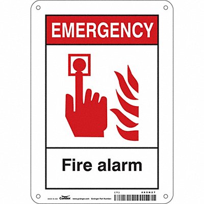 CONDOR 465N27 Safety Sign 10 in x 7 in Polyethylene