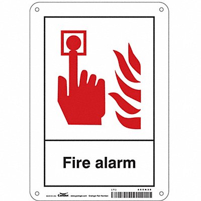 CONDOR 465N39 Safety Sign 10 in x 7 in Aluminum