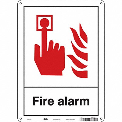 CONDOR 465N41 Safety Sign 14 in x 10 in Aluminum