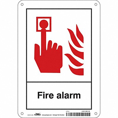 CONDOR 465N56 Safety Sign 10 in x 7 in Polyethylene