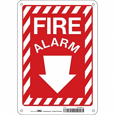 CONDOR 465N81 Safety Sign 10 in x 7 in Aluminum