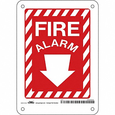 CONDOR 465N89 Safety Sign 7 in x 5 in Polyethylene