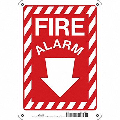 CONDOR 465N90 Safety Sign 10 in x 7 in Polyethylene