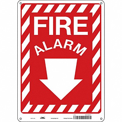 CONDOR 465N91 Safety Sign 14 in x 10 in Polyethylene