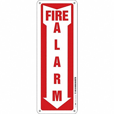 CONDOR 465N96 Safety Sign 14 in x 5 in Aluminum