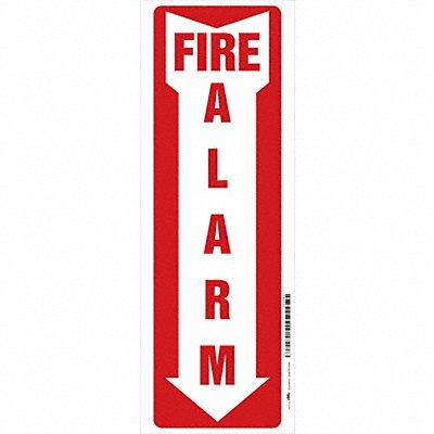 CONDOR 465P05 Safety Sign 14 in x 5 in Vinyl