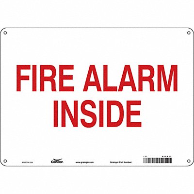 CONDOR 465P27 Safety Sign 10 in x 14 in Aluminum