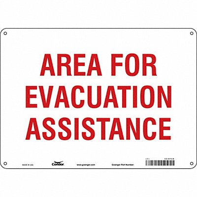 CONDOR 465P48 Safety Sign 10 in x 14 in Aluminum