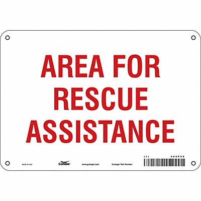 CONDOR 465P55 Safety Sign 7 in x 10 in Polyethylene