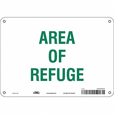 CONDOR 465P59 Safety Sign 7 in x 10 in Aluminum