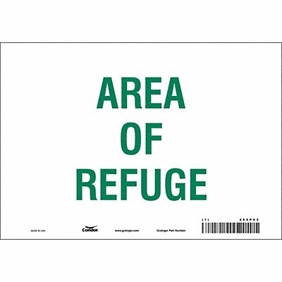 CONDOR 465P63 Safety Sign 7 in x 10 in Vinyl