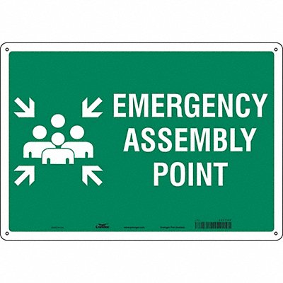 CONDOR 465P82 Safety Sign 14 in x 20 in Polyethylene