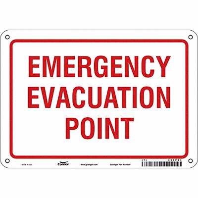 CONDOR 465P84 Safety Sign 7 in x 10 in Aluminum
