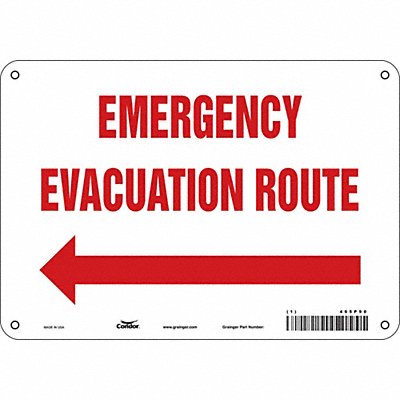 CONDOR 465P90 J9664 Safety Sign 7 in x 10 in Aluminum