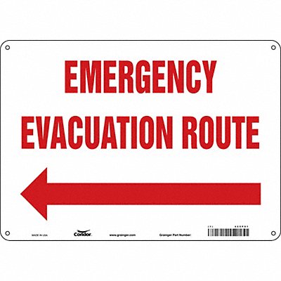 CONDOR 465P91 J9664 Safety Sign 10 in x 14 in Aluminum