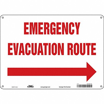 CONDOR 465R10 J9665 Safety Sign 10 in x 14 in Polyethylene