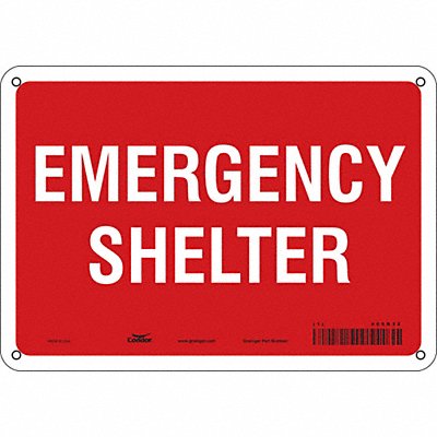 CONDOR 465R32 Safety Sign 7 in x 10 in Polyethylene