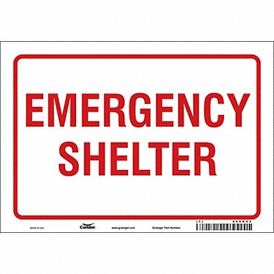CONDOR 465R43 Safety Sign 7 in x 10 in Vinyl