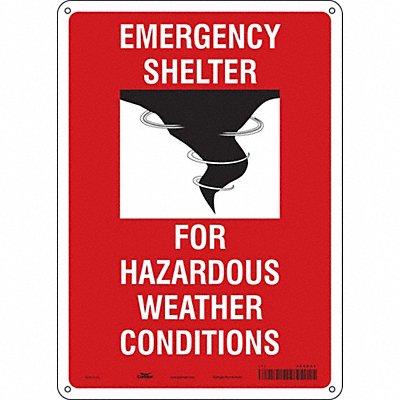 CONDOR 465R46 Safety Sign 14 in x 10 in Aluminum